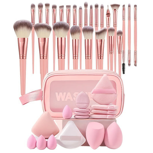 40pcs Beauty Tools Major Combination Suit Face Wash Makeup Full Set