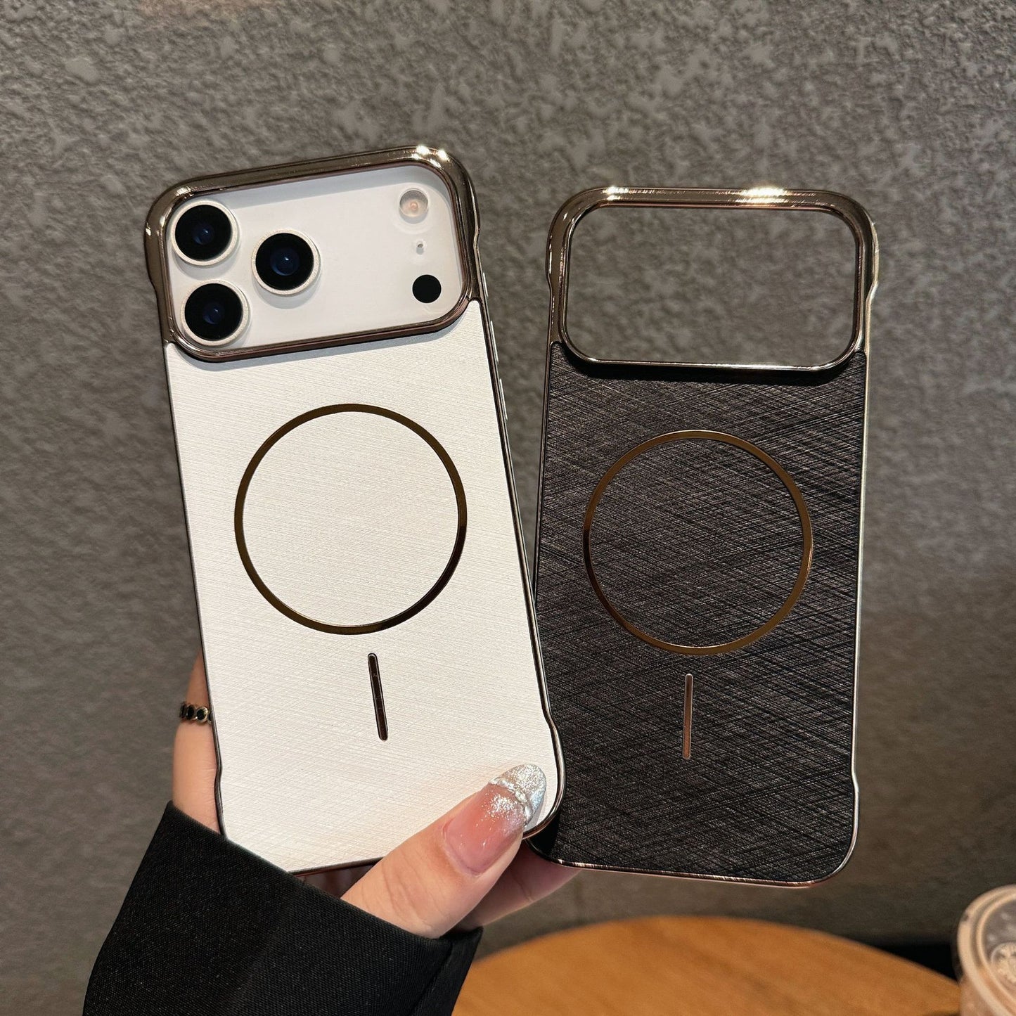 New Electroplating Frameless Magnetic Phone Case