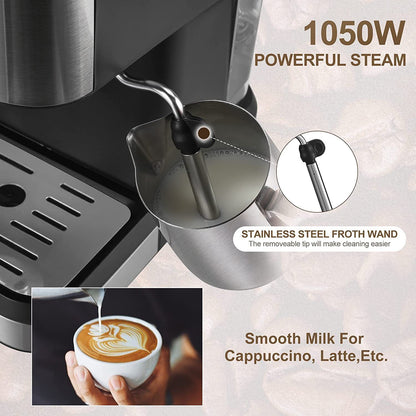 Italian Semi-automatic Concentrated High Pressure Extraction Frothed Milk Coffee Machine
