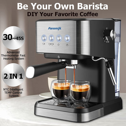 Italian Semi-automatic Concentrated High Pressure Extraction Frothed Milk Coffee Machine